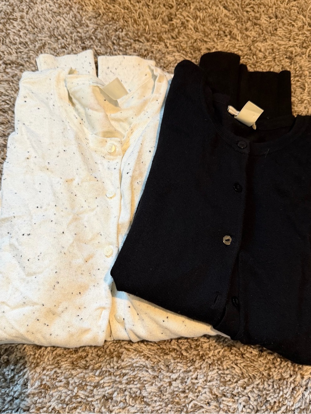 H&M Black and White Speckled Women's Cardigans - Picture 2 of 4